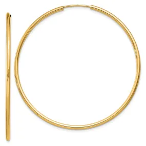 1.5mm x 48mm 14k Yellow Gold Polished Round Endless Hoop Earrings