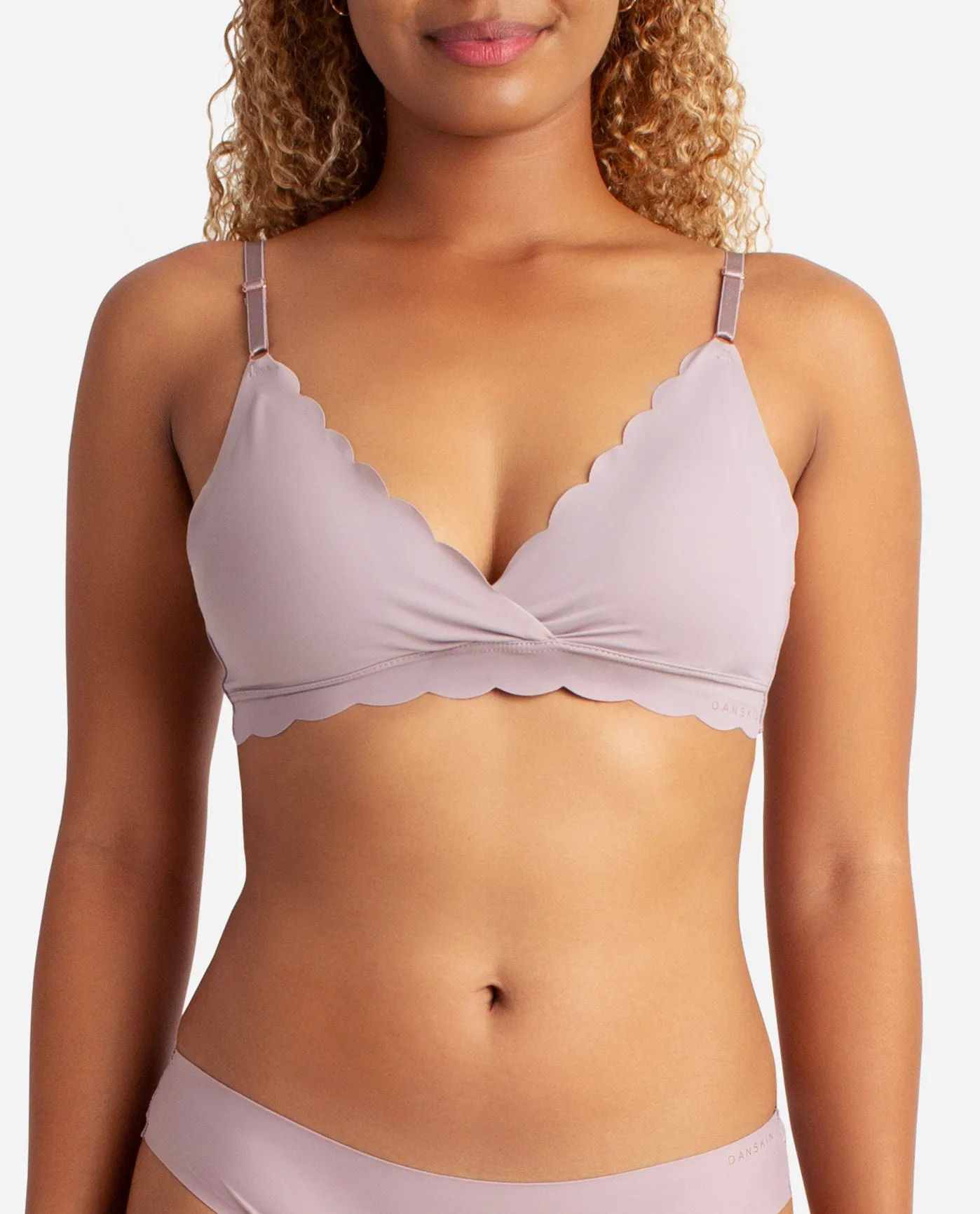 2-Pack Laser Wire Free Bra With Scallop Edge