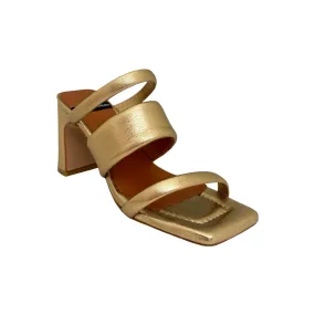 24056 Gold Straps Mule