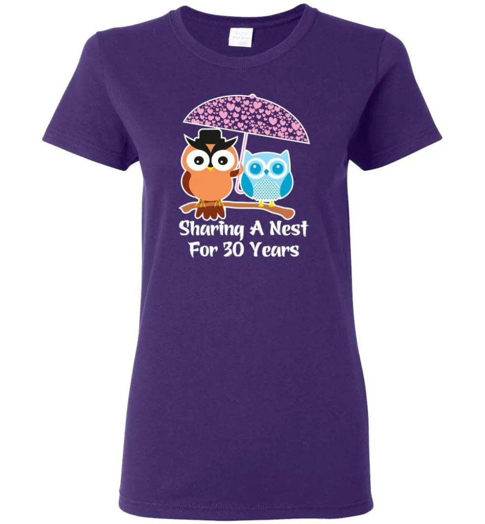 30 Years Wedding Anniversary Gifts Valentine's Day Women Tee