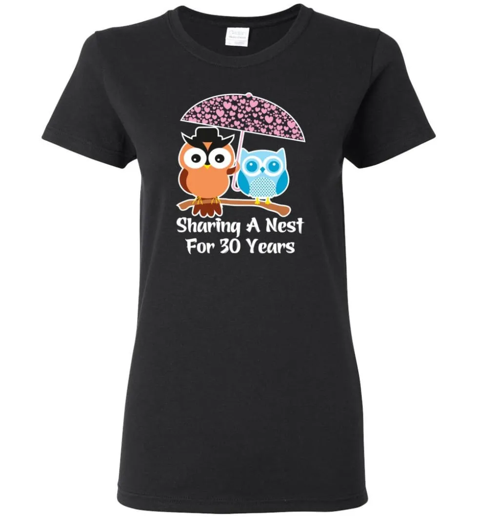 30 Years Wedding Anniversary Gifts Valentine's Day Women Tee