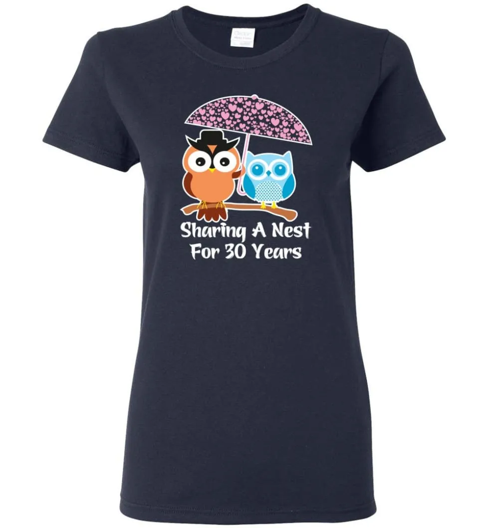 30 Years Wedding Anniversary Gifts Valentine's Day Women Tee