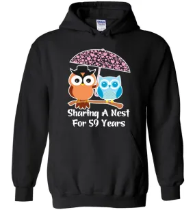 59 Years Wedding Anniversary Gifts Valentine's Day Hoodie