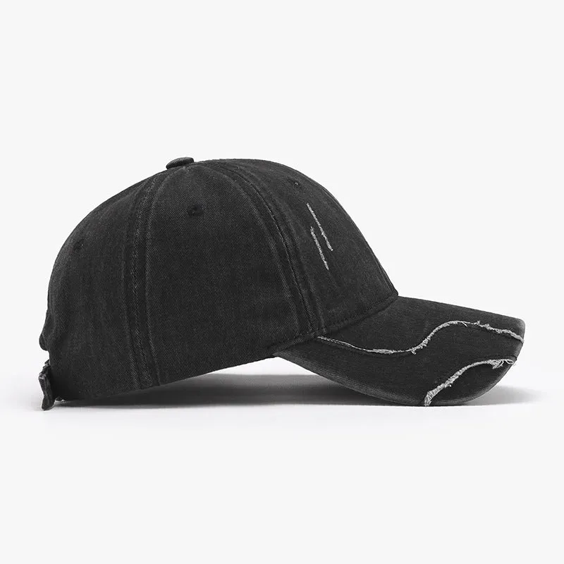 6 Classic Raw Hem  Adjustable Cap