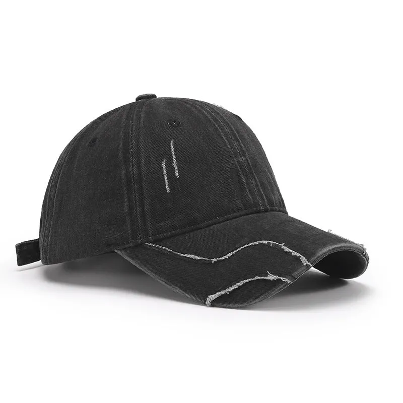 6 Classic Raw Hem  Adjustable Cap