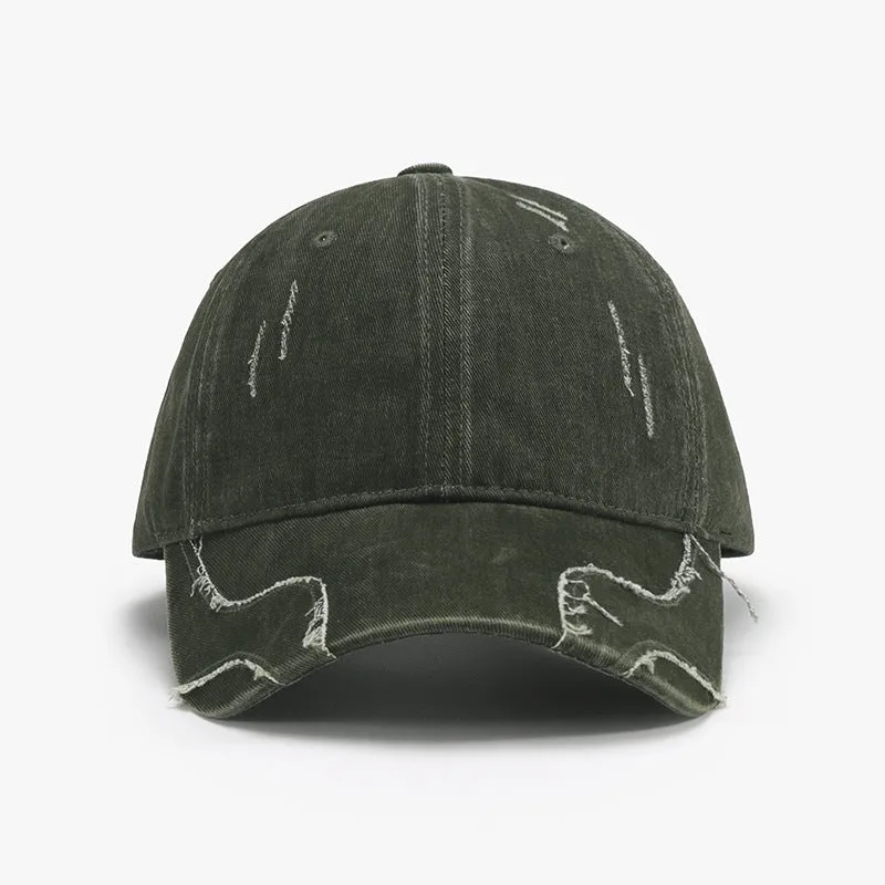 6 Classic Raw Hem  Adjustable Cap