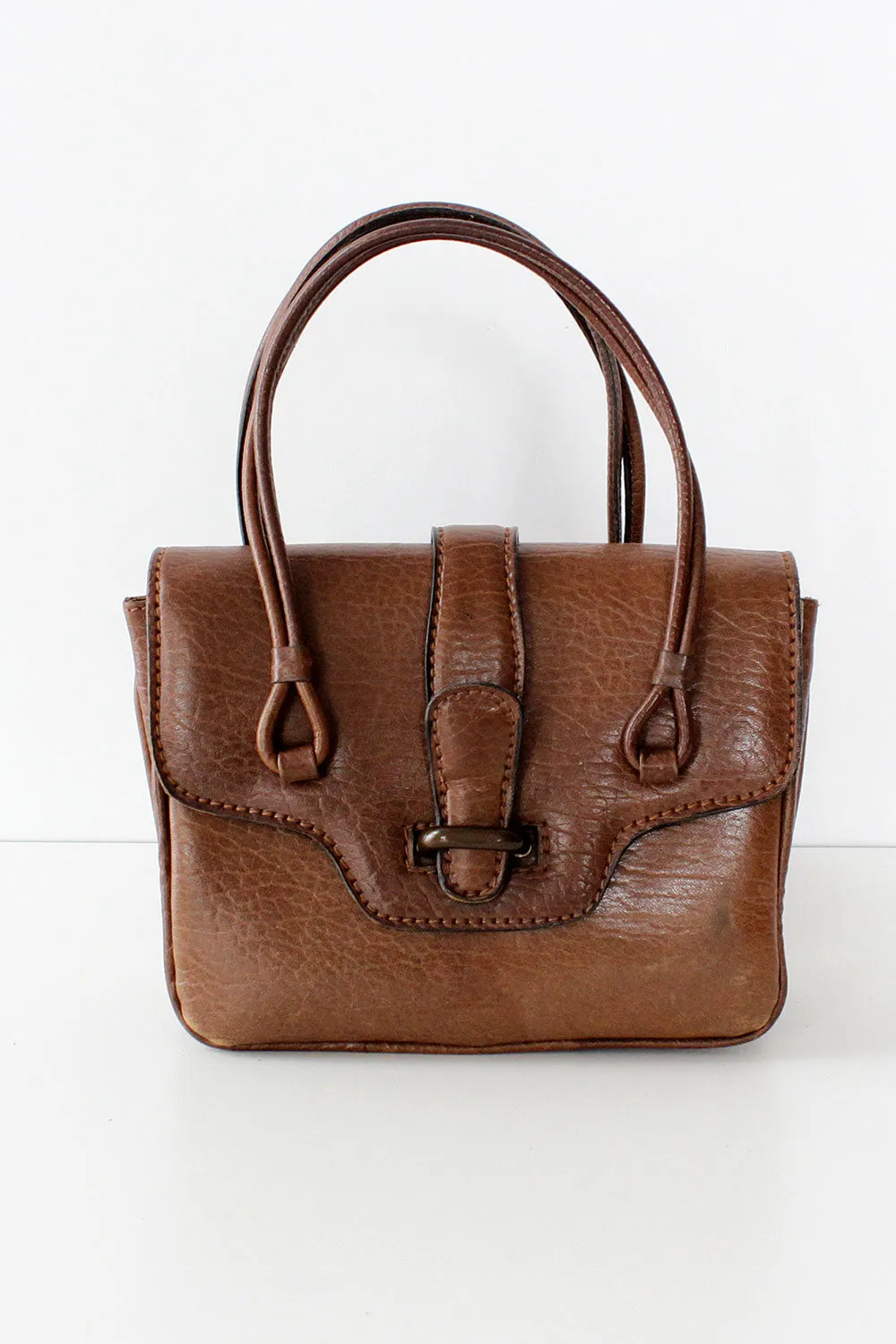 60s Walnut Brown Handbag