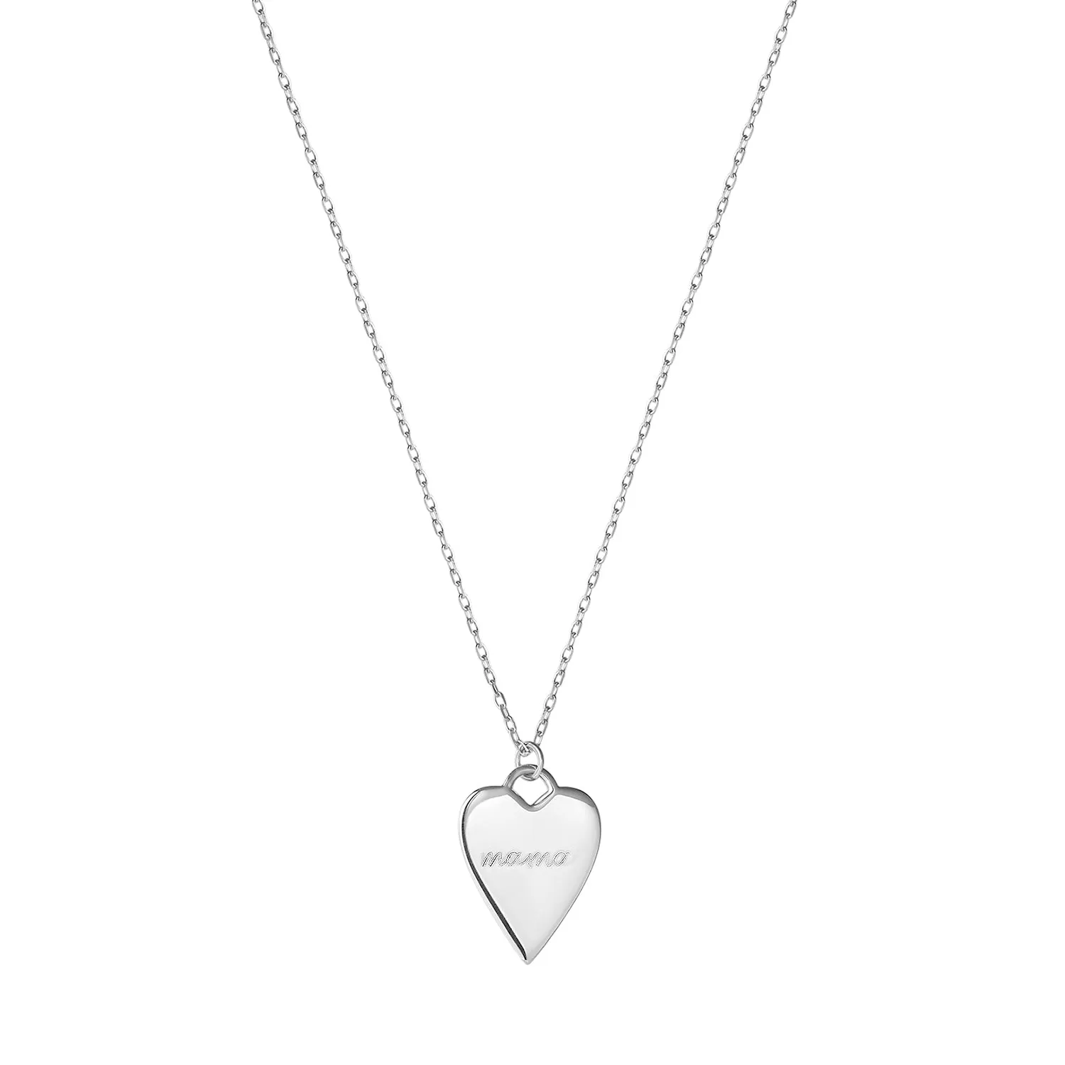 Abundantia | mama Heart Pendant | 14K White Gold