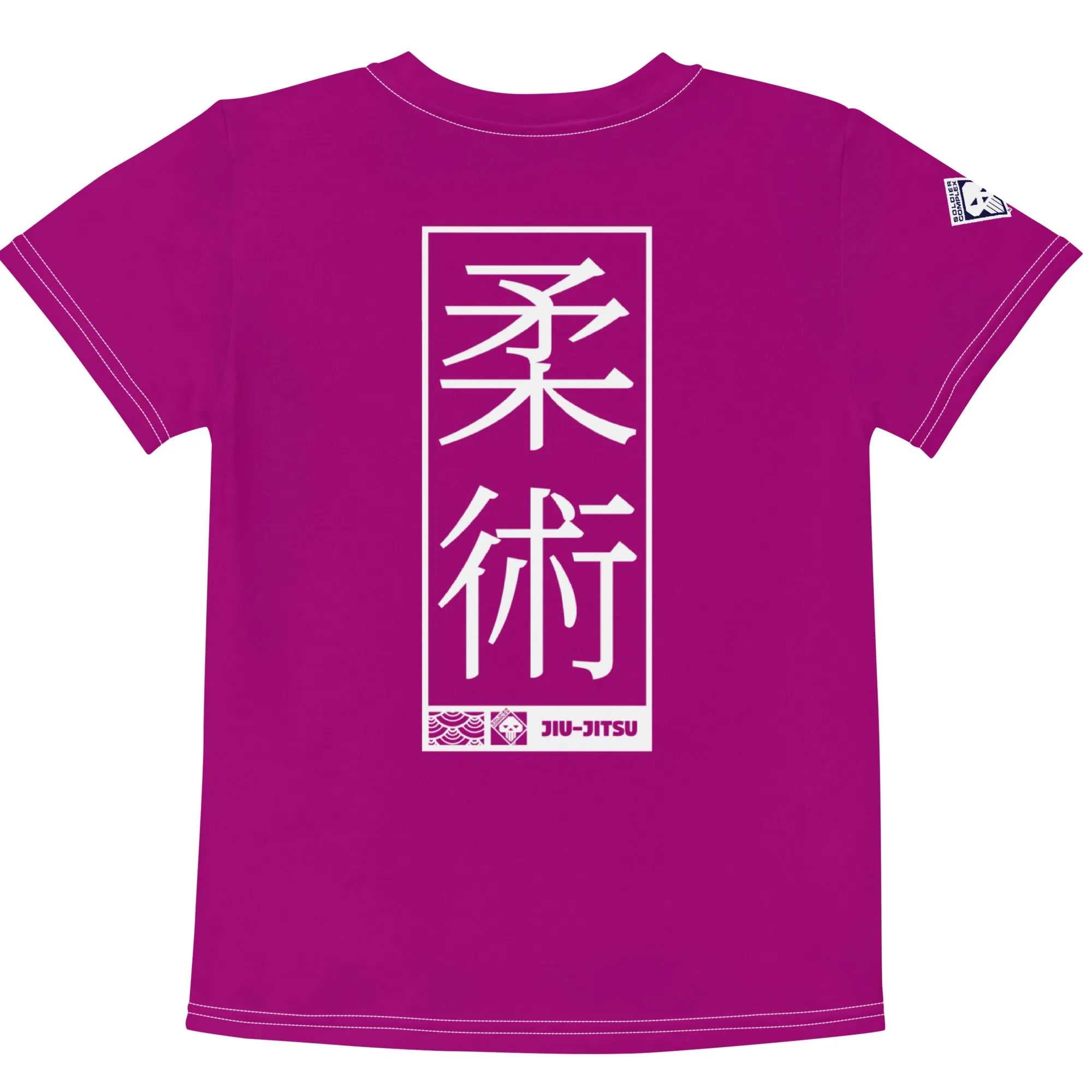 Adventurous Protection: Girl's Short Sleeve Jiu-Jitsu Rash Guard - Fresh Eggplant