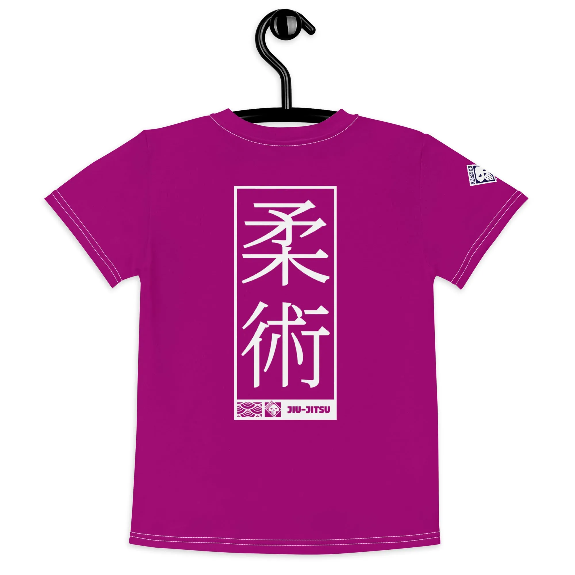 Adventurous Protection: Girl's Short Sleeve Jiu-Jitsu Rash Guard - Fresh Eggplant