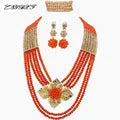 African Beads Jewelry Sets Crystal Beads