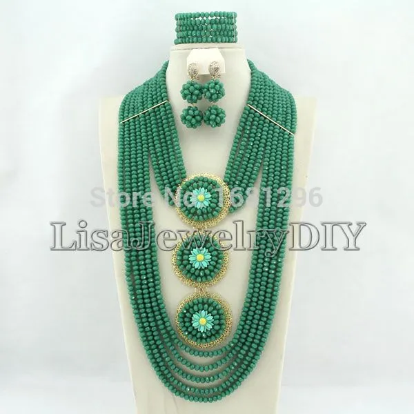 African Beads Jewelry Sets Crystal Beads