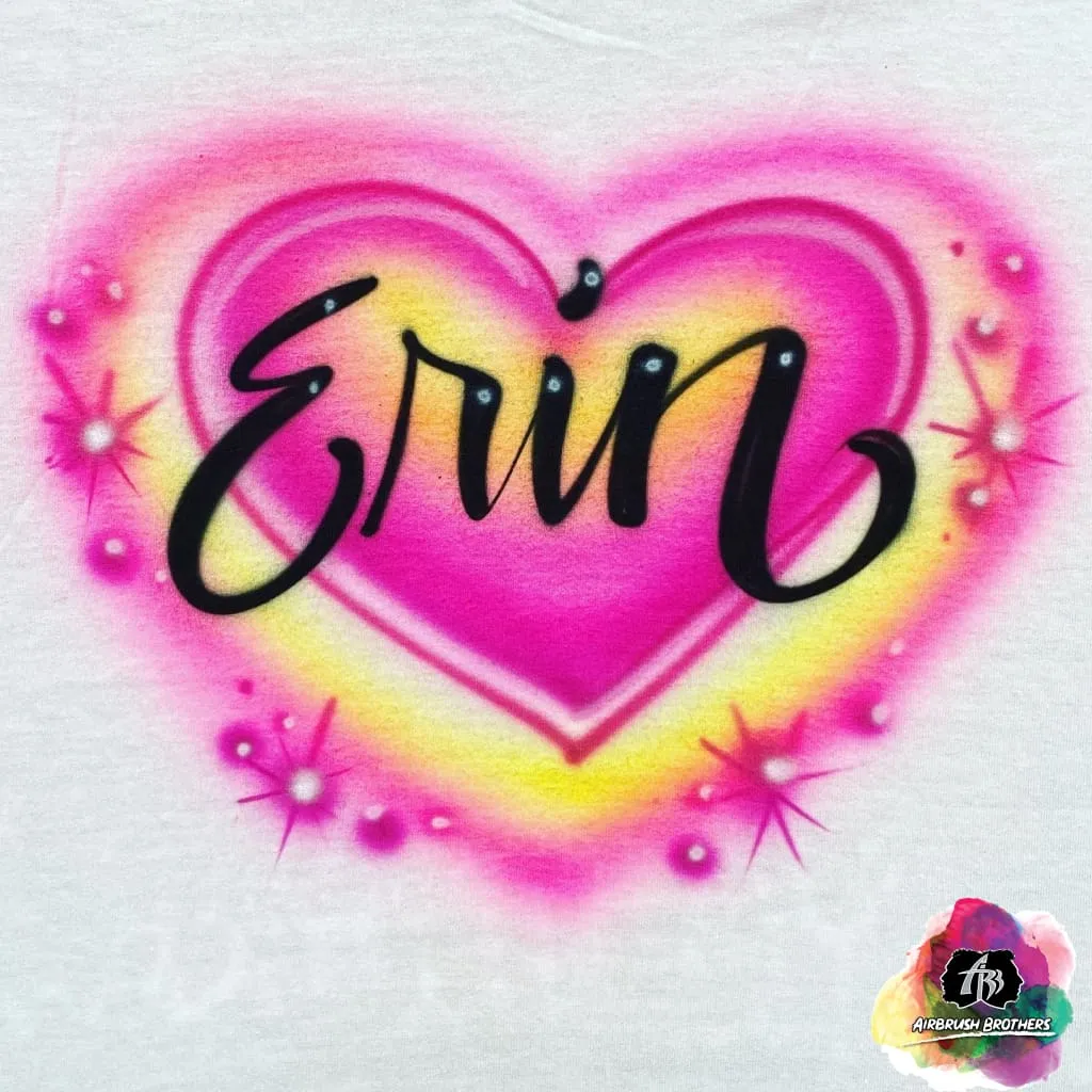 Airbrush Heart w/ Two Colors Shirt Design