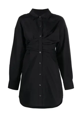 alexanderwang.t Draped Button Up Dress - Black