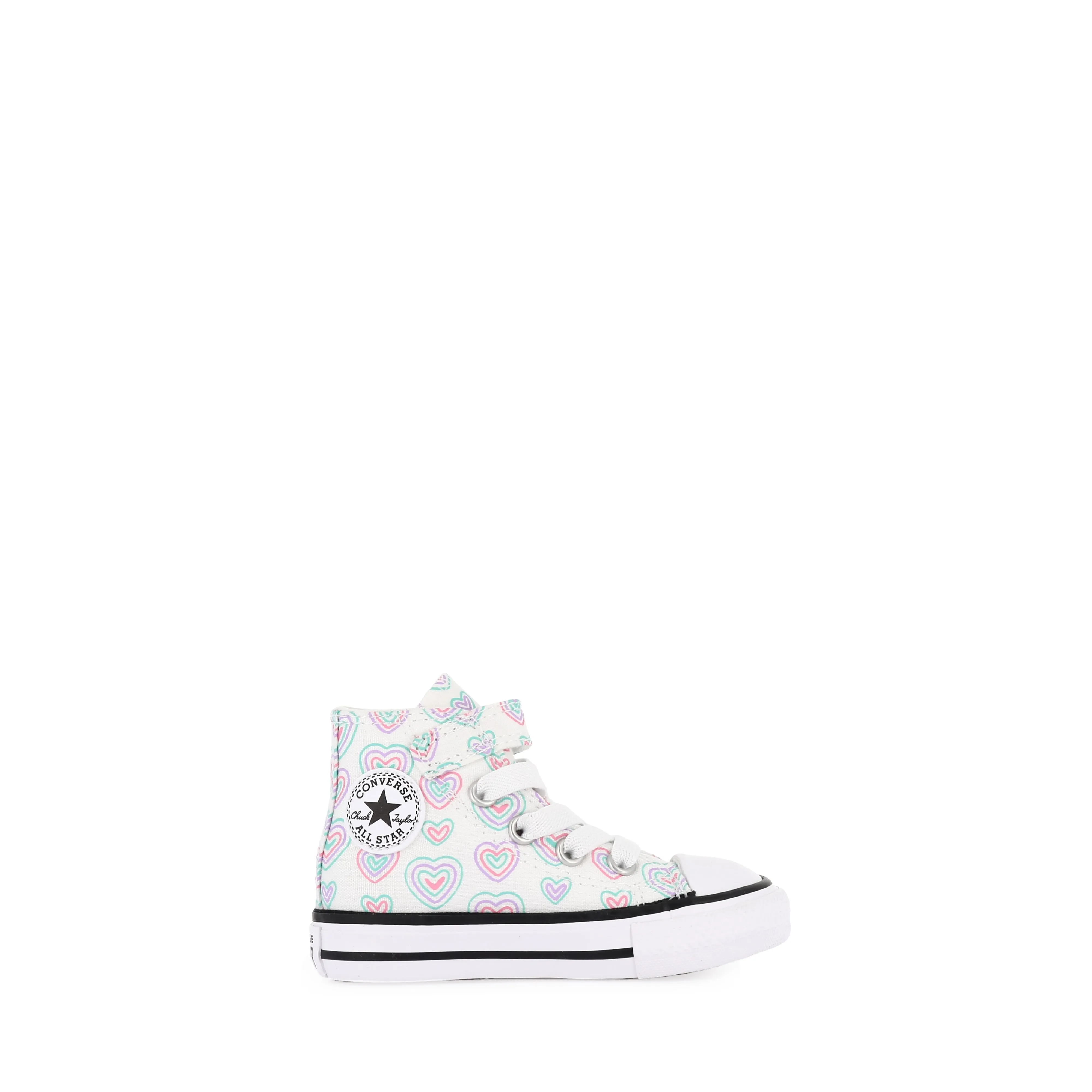 ALL STAR HI INFANT HEARTS EASY-ON - WHITE/OOPS PINK/WHITE