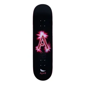 APRIL SKATEBOARDS A LOGO DECK BLACK / RED 8.25