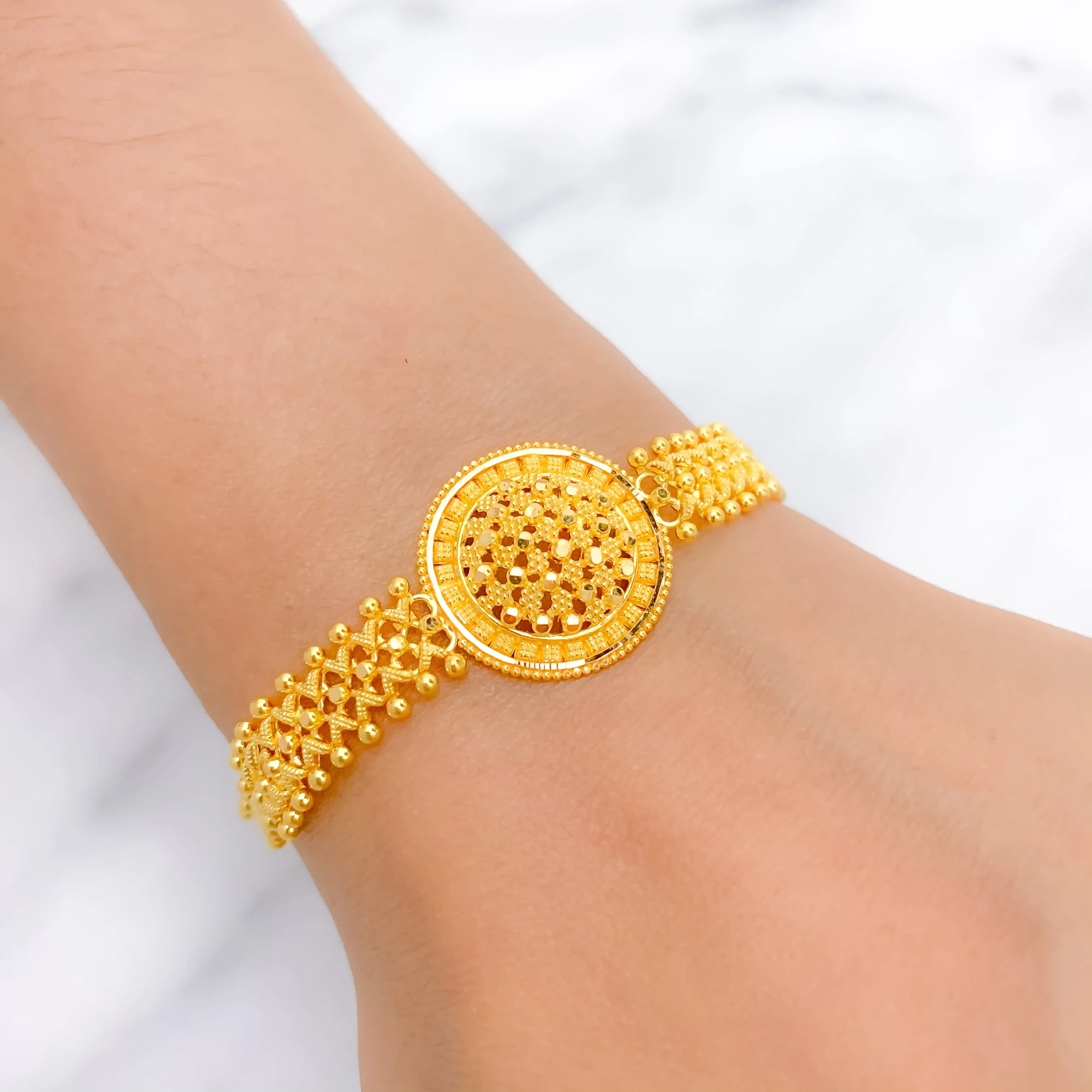 Attractive   Trendy Yellow Gold Bracelet