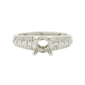 Baguette Diamond   18k White Gold Setting