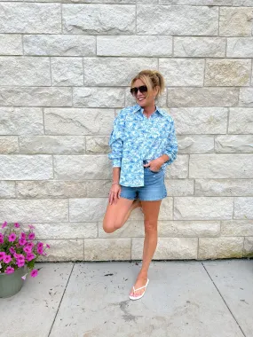 Beach Bum Linen Button Up