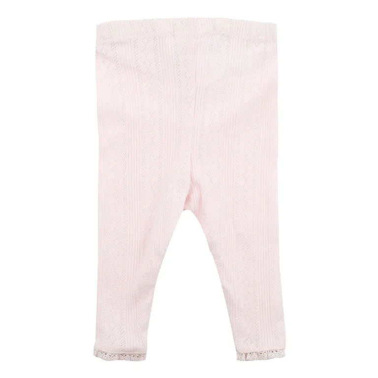 Bebe - Pink Pointelle Leggings