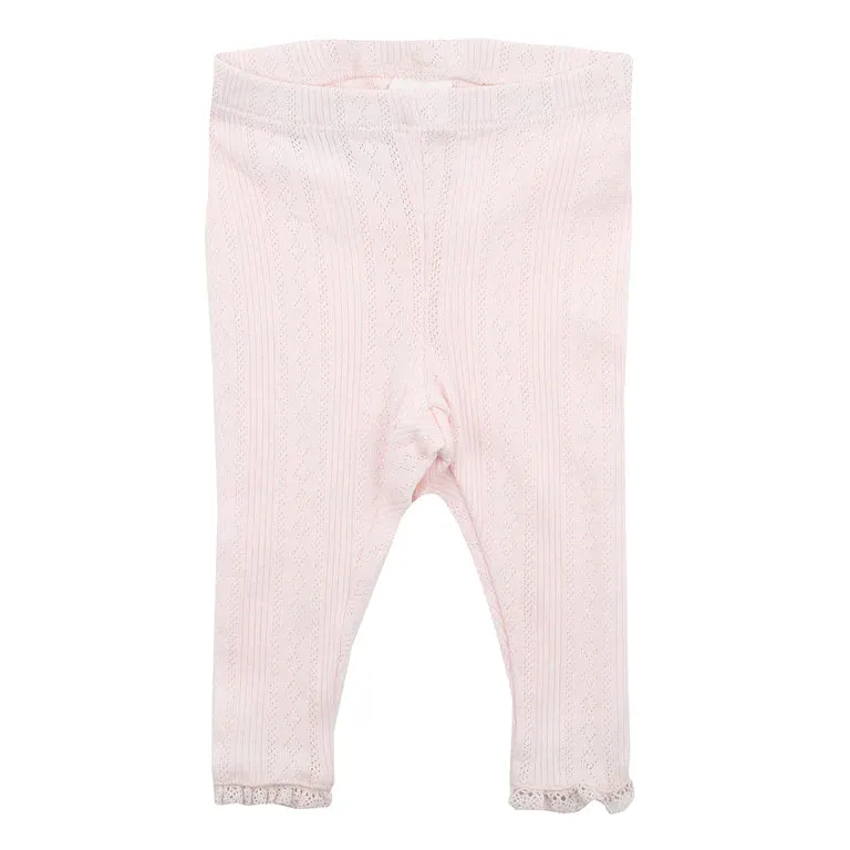 Bebe - Pink Pointelle Leggings