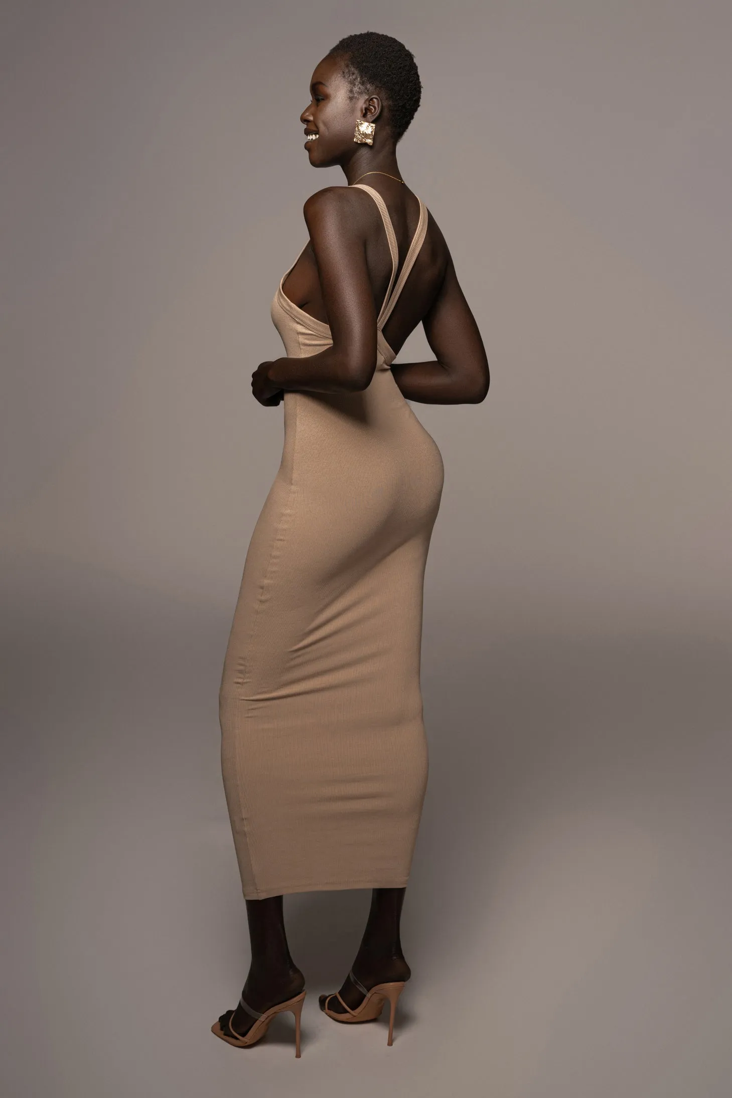 Beige Soul Searching Dress