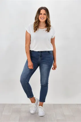 Betty Basics Harlem Slim Fit Crop Jean Indigo