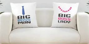 Big Boss Lady/Man Super Soft White Cushion