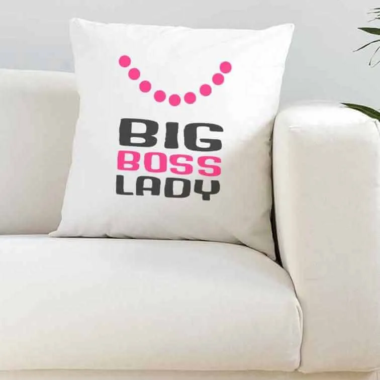 Big Boss Lady/Man Super Soft White Cushion