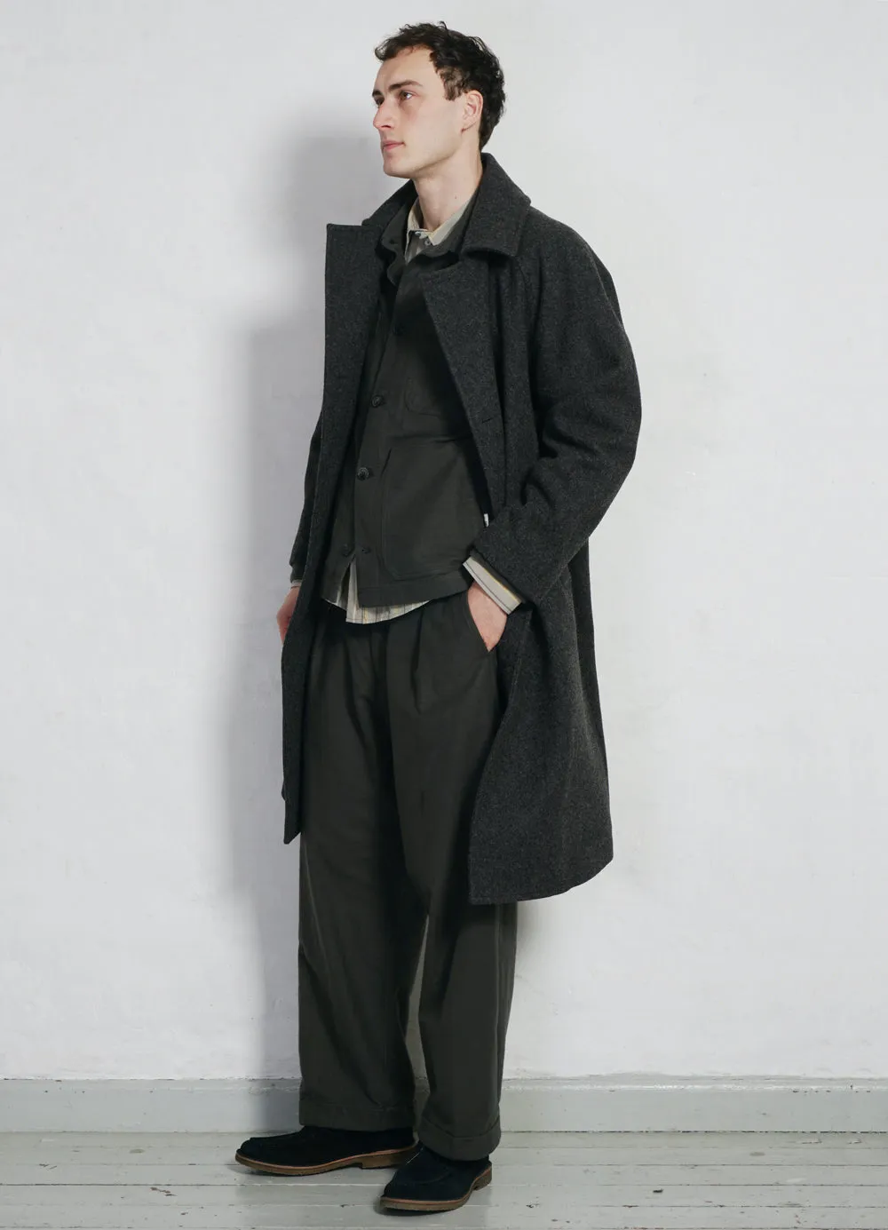 BOBBY | Super Wide Pleated Trousers | Grey