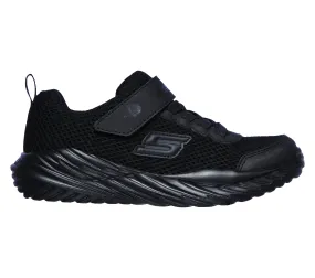 Boys Skechers Trainers Strap Easy On Nitro Sprint Krodon Black 400083l SALE