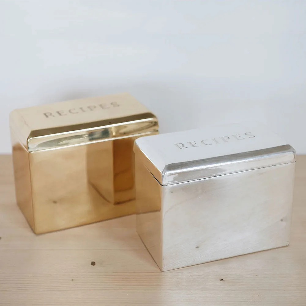 Brass Recipe Box