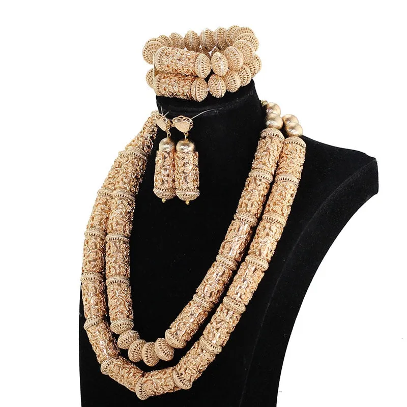 Bridal Jewelry Sets Superior Copper Gold Beads Accessory Jewelry Sets