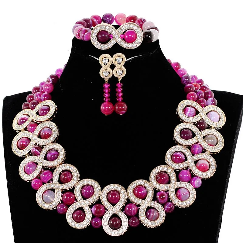 Bridal Jewelry Sets Superior Copper Gold Beads Accessory Jewelry Sets