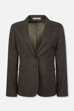 BRUNA HAND STITCHED BLAZER IN ITALIAN WOVEN WOOL