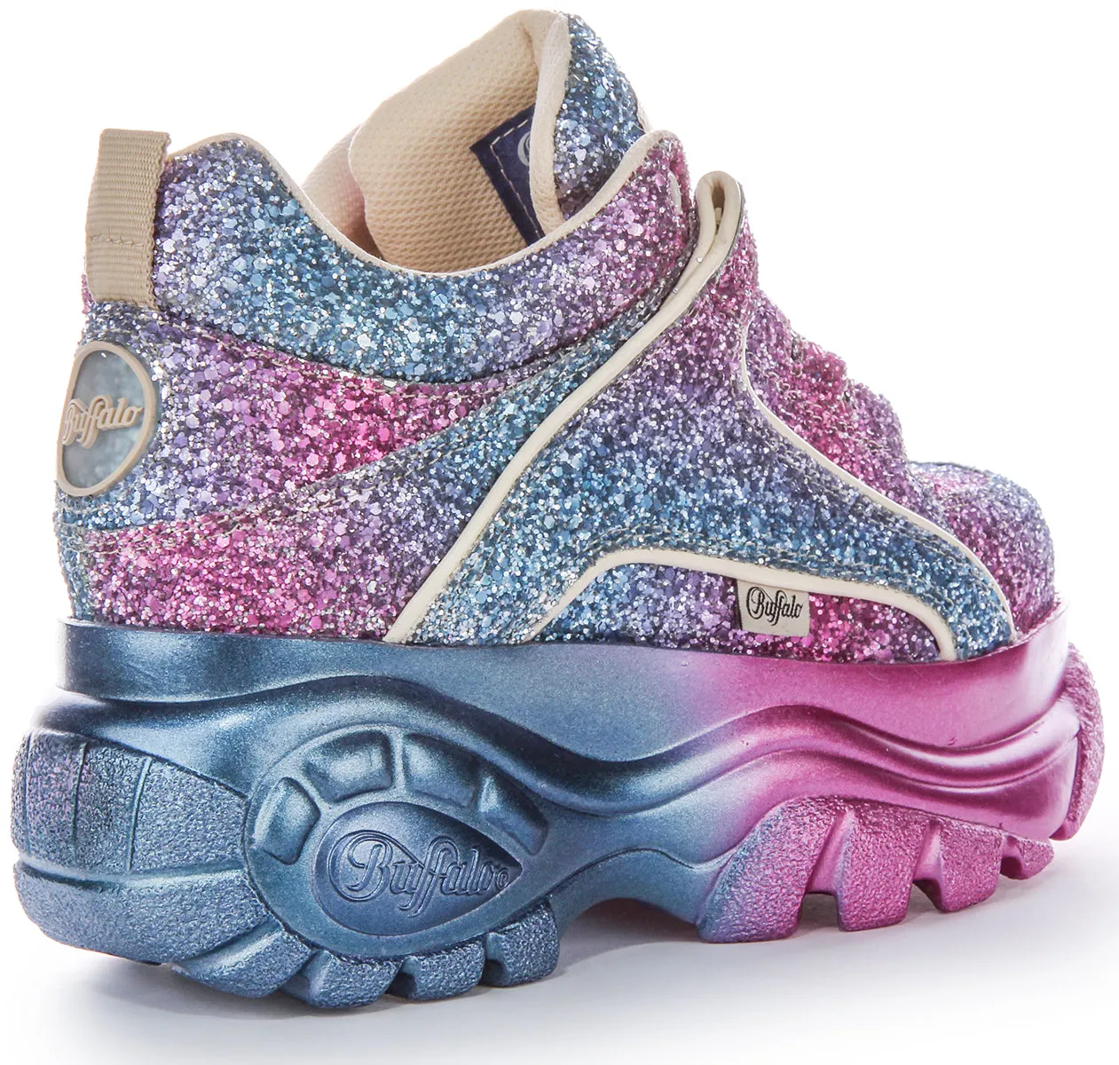 Buffalo 1339-14 2.0 In Blue Pink Glitter For Women