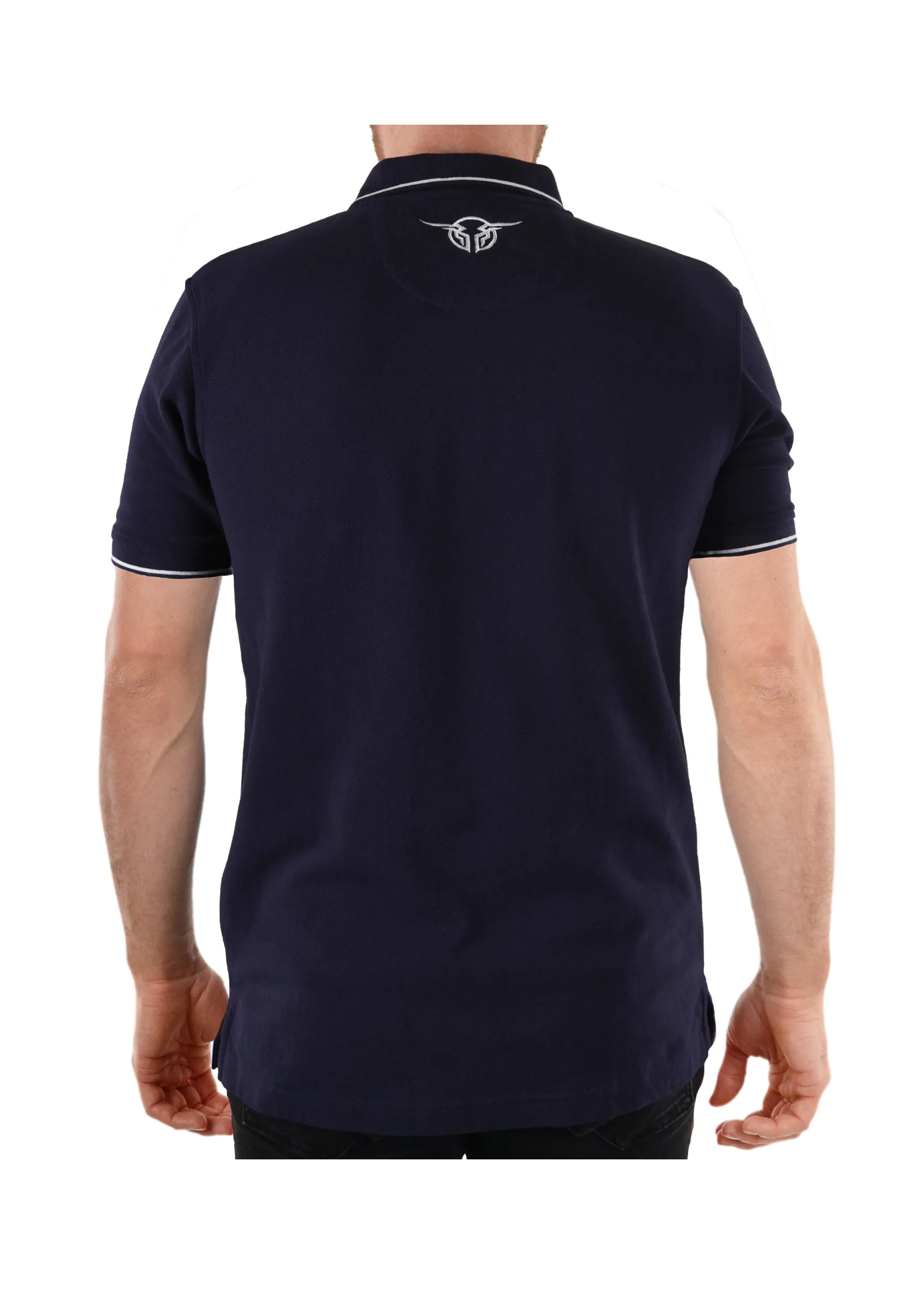 Bullzye Mens Bullring S/S Polo - Navy - B1S1500080