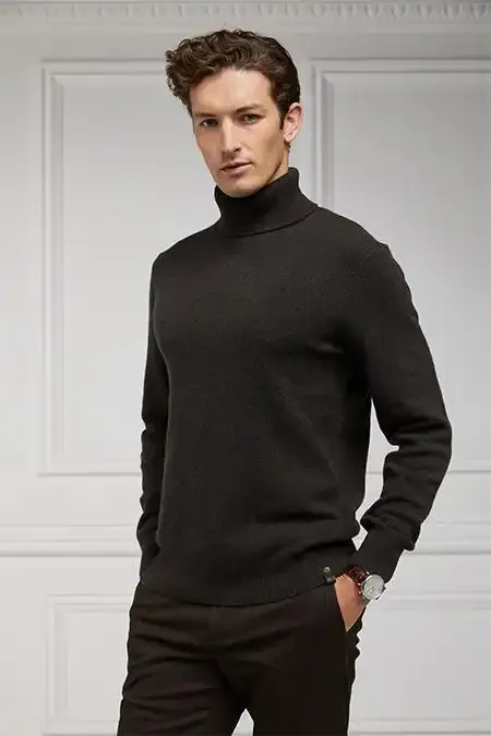 Byron Roll Neck Knit (Moss)