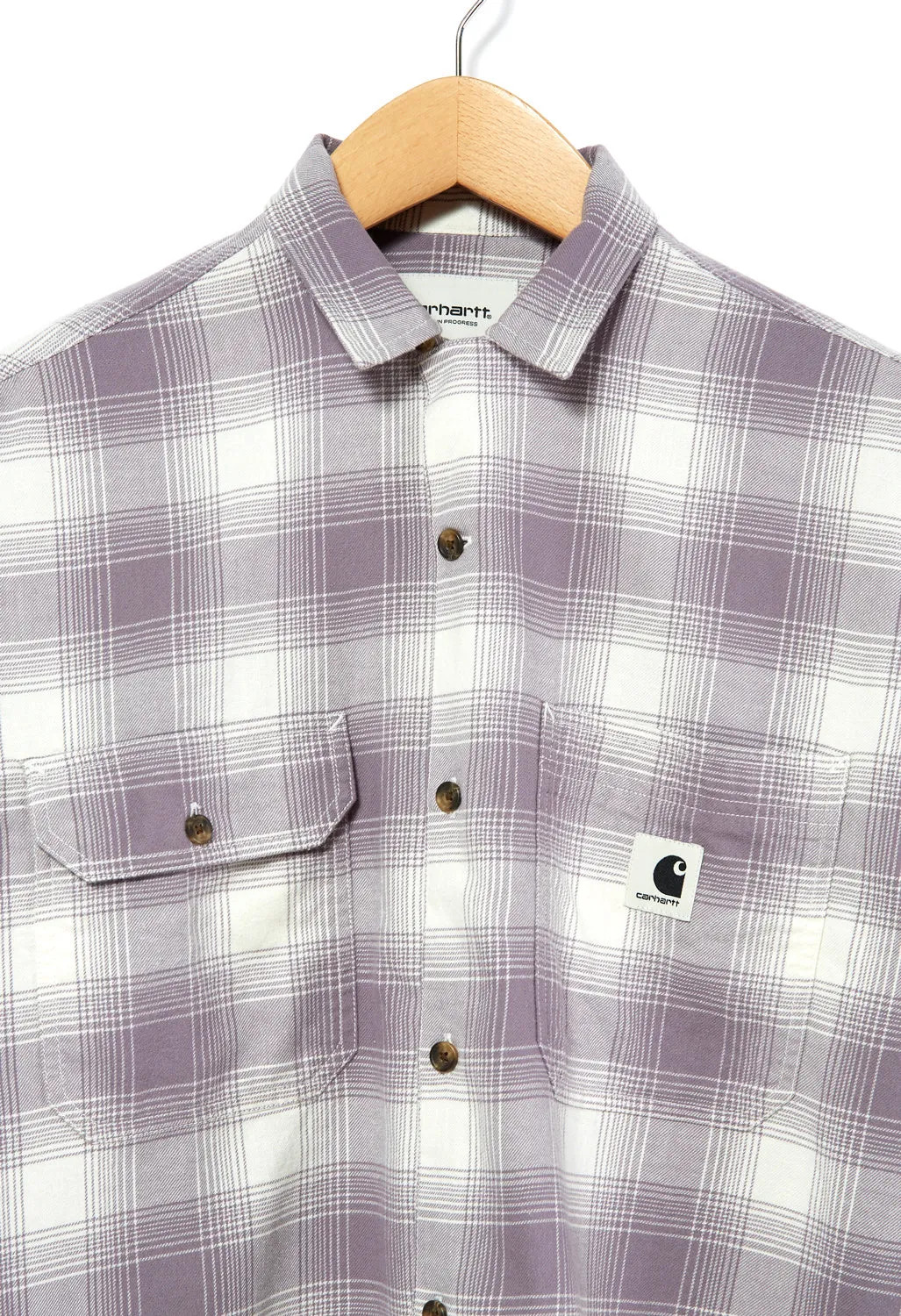 Carhartt WIP Deaver Women's Long Sleeve Shirt - Deaver Check Misty Thistle