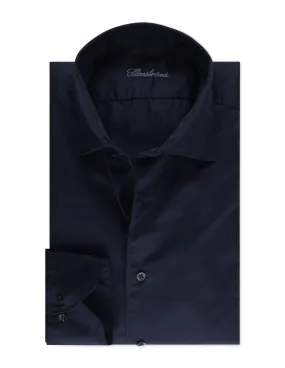 Casual Navy Twill Shirt | Fitted Body