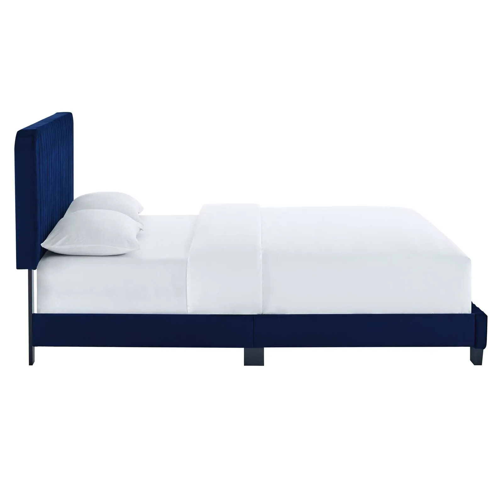 Celine Channel Tufted Performance Velvet Platform Bed