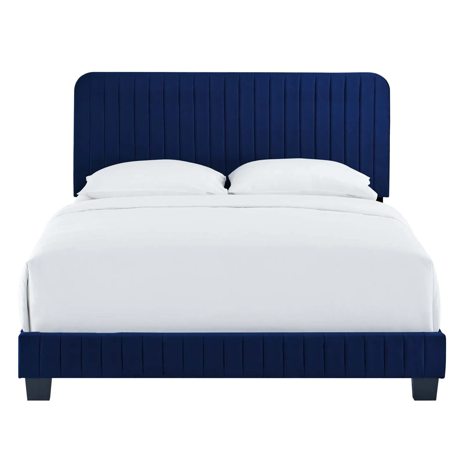 Celine Channel Tufted Performance Velvet Platform Bed