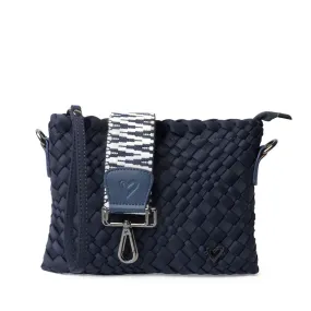 Charlotte Woven Crossbody - Navy