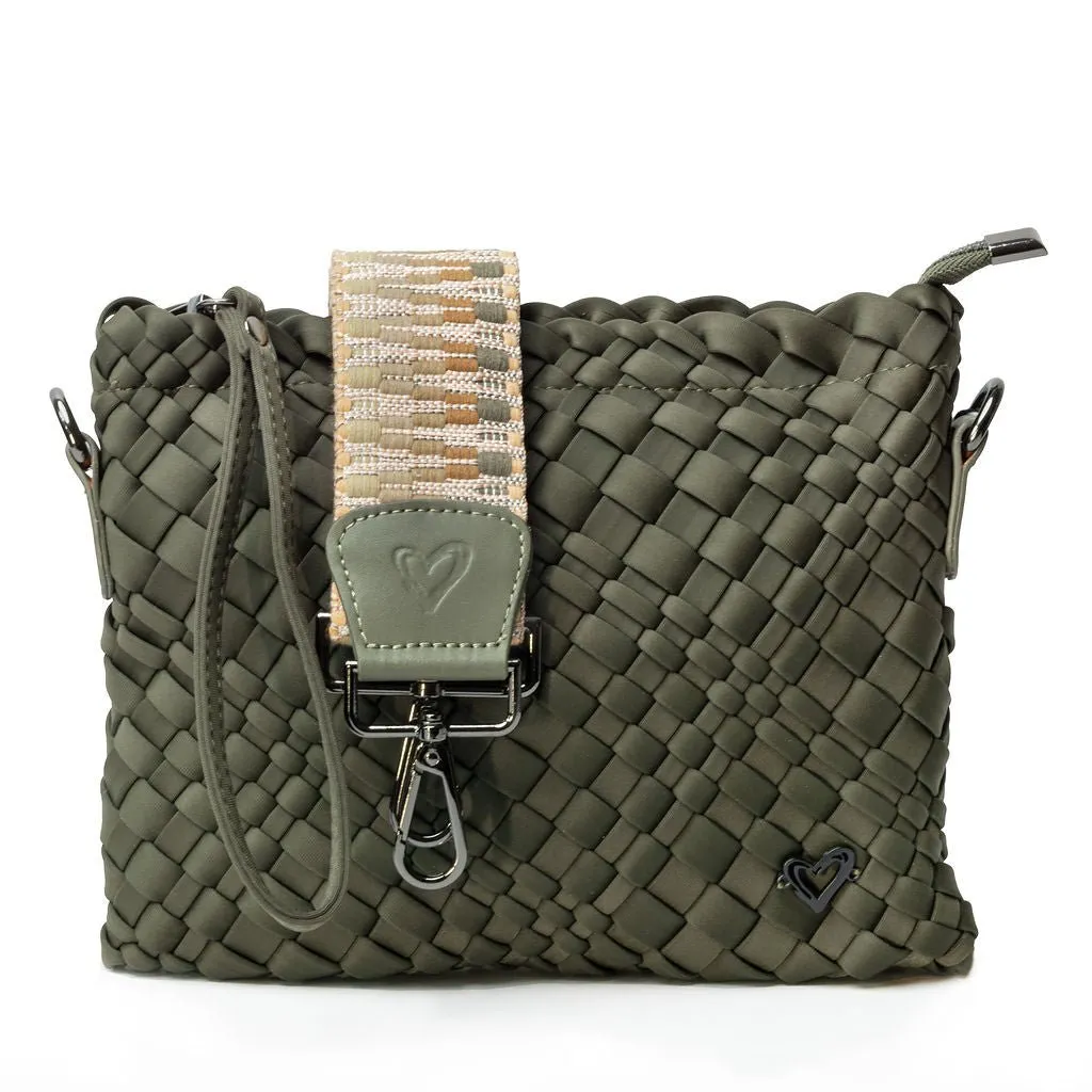 Charlotte Woven Crossbody - Olive