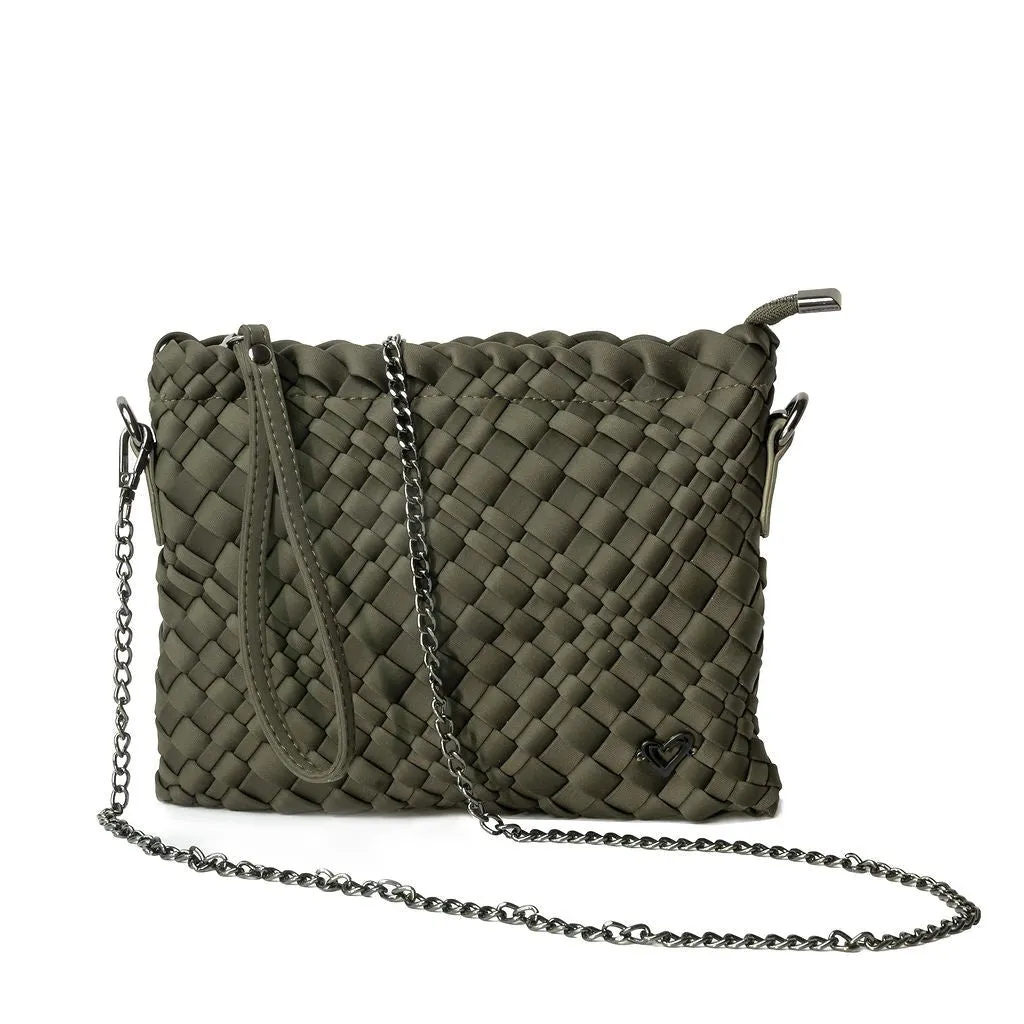 Charlotte Woven Crossbody - Olive