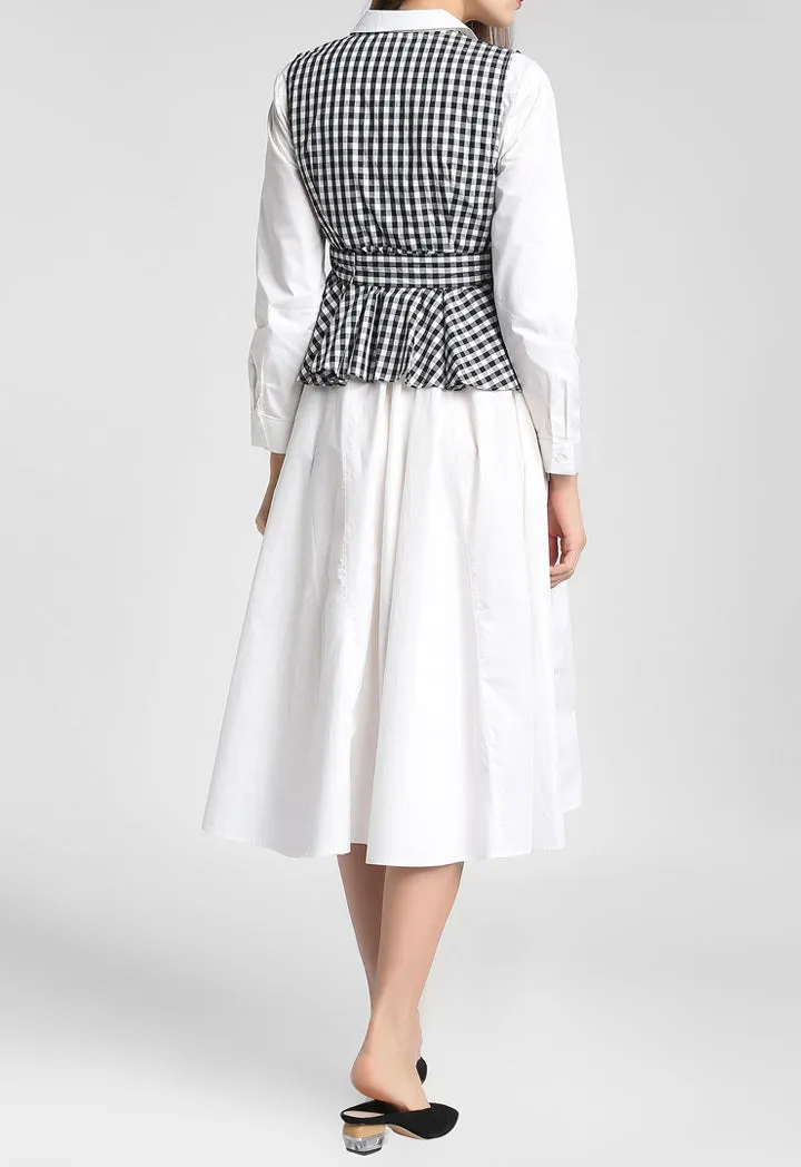 Checkered Top Dress Set