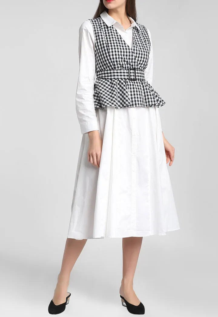 Checkered Top Dress Set