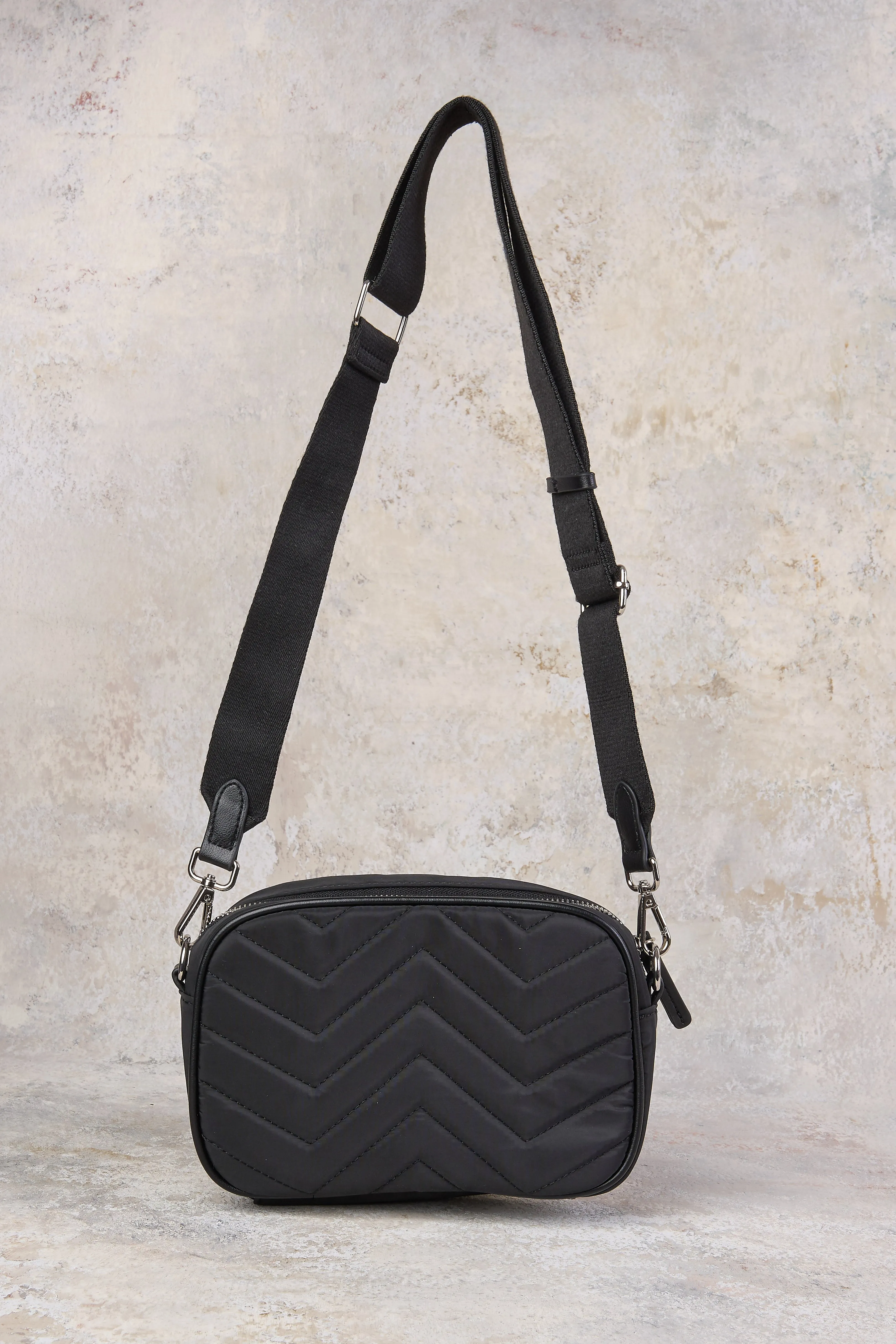 Chevron Quilted Crossbody Bag