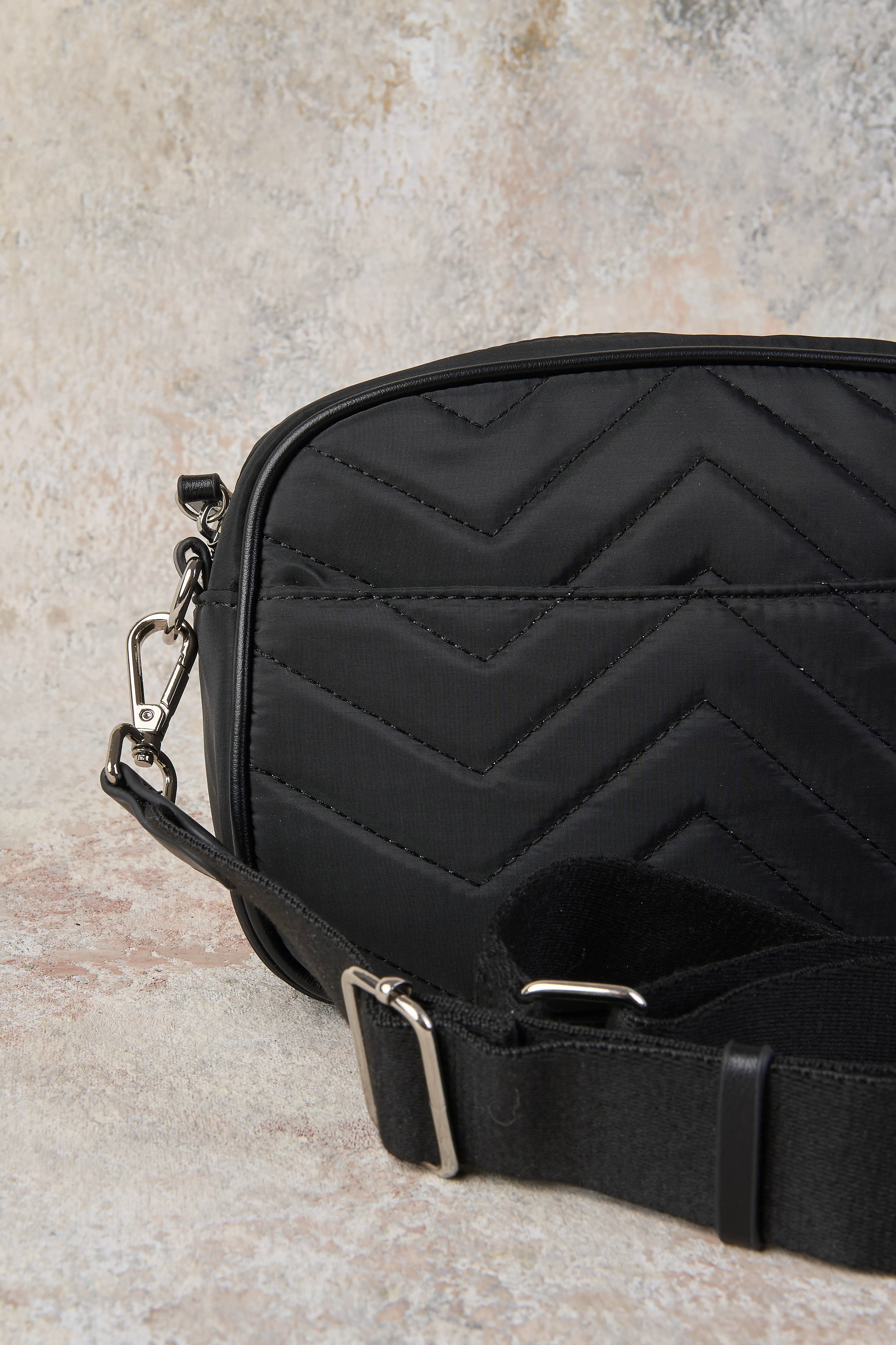 Chevron Quilted Crossbody Bag