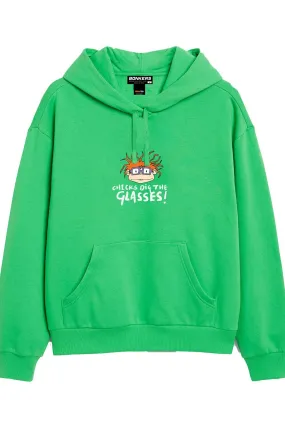 Chicks Dig The Glasses Green Hoodie